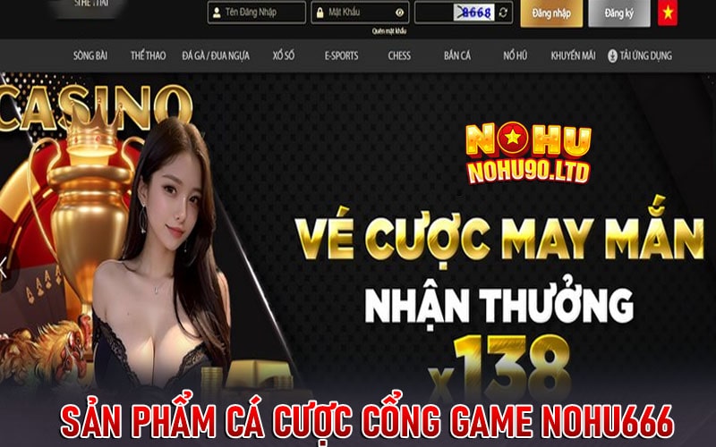 Các sản phẩm cá cược hấp dẫn nohu666 cung cấp 