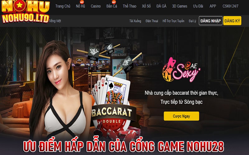 Một số ưu điểm hấp dẫn của cổng game nohu28 