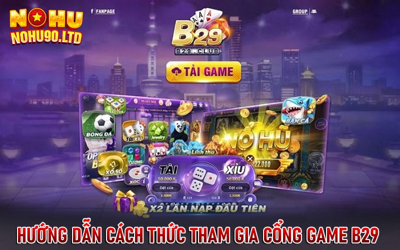 Hướng dẫn cách thức tham gia cổng game b29 